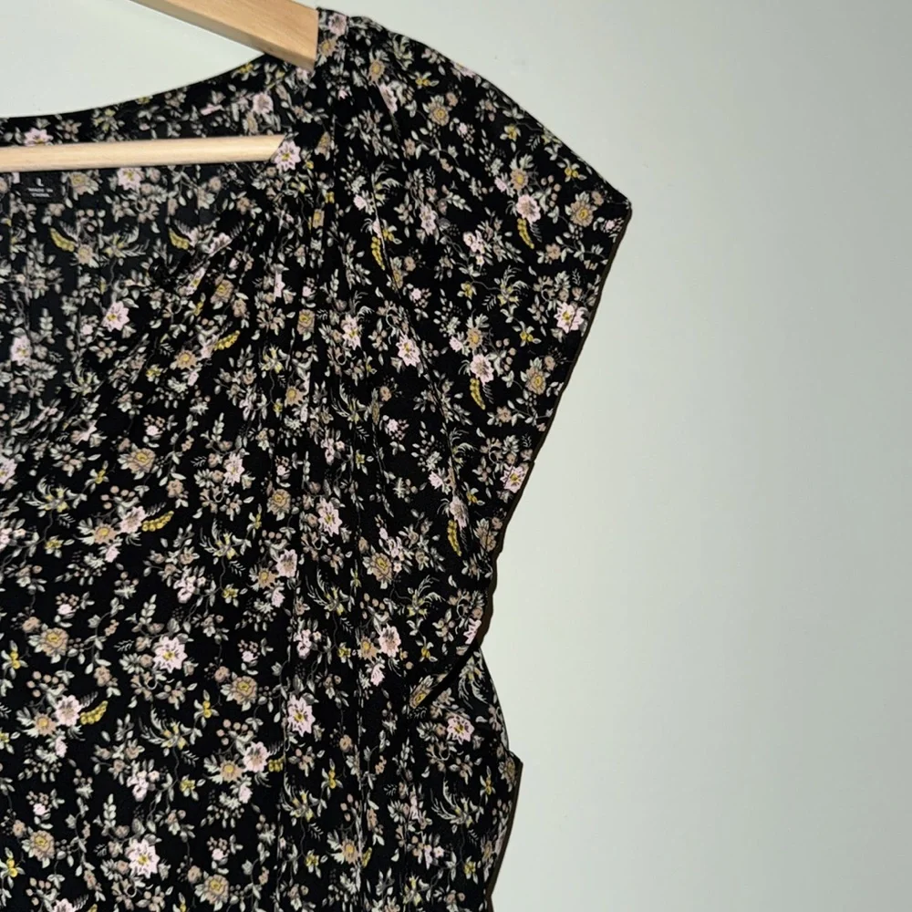 J. Crew Mercantile Floral Black Maxi Dress - Picture 3 of 6